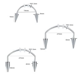 1PC Stainless Steel Piercing Dracula Nail Vampire Zombie Teeth Piercing Jewelry