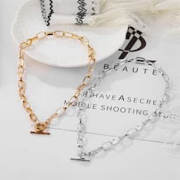 Punk Women's Neck Chain Gold Color Kpop on The Neck Pendant and Necklace Pearl Beads Choker Jewelry 2023 Collar Gifts Wholesale