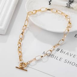 Punk Women's Neck Chain Gold Color Kpop on The Neck Pendant and Necklace Pearl Beads Choker Jewelry 2023 Collar Gifts Wholesale