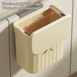 8.5/12L Hanging Trash Can For Kitchen Cabinet Door Wall Mounted Recycling Garbage Basket with Lid Bathroom Kitchen Accessories