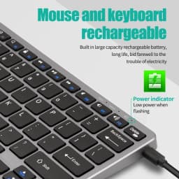 Wireless Bluetooth 2.4G Rechargeable Keyboard Mouse Combos USB Mouse 78 Keys Portable Keypad And Optical Mouse For Laptop PC