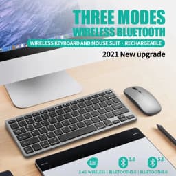Wireless Bluetooth 2.4G Rechargeable Keyboard Mouse Combos USB Mouse 78 Keys Portable Keypad And Optical Mouse For Laptop PC