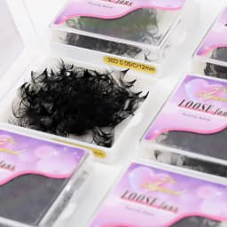AGUUD 3D-20D Loose Fans Lash Mixed Length Sharp Pointy Stem Promade Volume Fans Eyelash Extension Thin Base Russian Volume Cilio