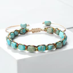 Bohemian Imperial Stone Beaded Bracelet Handmade Braided String Bangles Friendship Jewelry Gift Vintage Design Strand Bracelets
