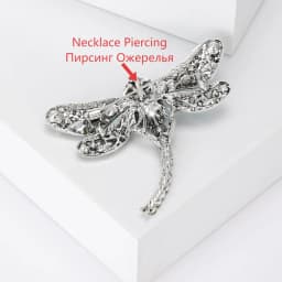 Beaut&Berry Classic Rhinestone Dragonfly Brooches for Women Unisex Insect Pins Casual Party Accessories Gifts Friends Decoration