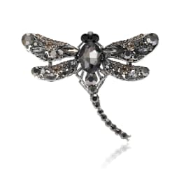 Beaut&Berry Classic Rhinestone Dragonfly Brooches for Women Unisex Insect Pins Casual Party Accessories Gifts Friends Decoration