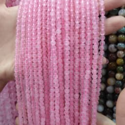 Natural stone beads Pink Crystal 4/6/8/10/12mm Round Ball loose beads for Jewelry Making Necklace DIY Bracelets Accessories