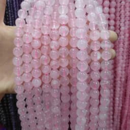 Natural stone beads Pink Crystal 4/6/8/10/12mm Round Ball loose beads for Jewelry Making Necklace DIY Bracelets Accessories