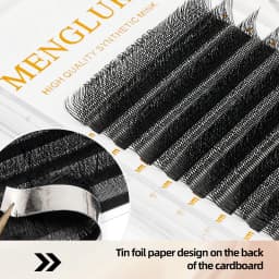 MENGLUKE 3D W Shaped Bloom Automatic Flowering Premade Fans Eyelashes Extensions Natural Soft Light High Idividual Lashes