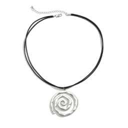 Ethnic Creative Big Spiral Conch Pendant Necklace Women Goth Adjustable Leather Wax Thread Chain Holiday Y2K Jewelry Accessories