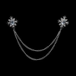 Fashion Gentleman Tassel Brooch For Men Suit Shirt Collar Crystal Cross Chain Lapel Pin Rhinestone Retro Wedding Accessories