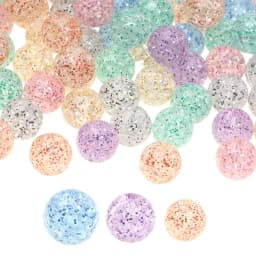 100-30pcs 8 10 12mm Cracked Acrylic Round Beads Glitter Loose Spacer Beads For Jewelry Making Diy Bracelet Necklace Keychain