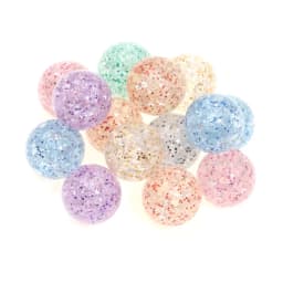 100-30pcs 8 10 12mm Cracked Acrylic Round Beads Glitter Loose Spacer Beads For Jewelry Making Diy Bracelet Necklace Keychain