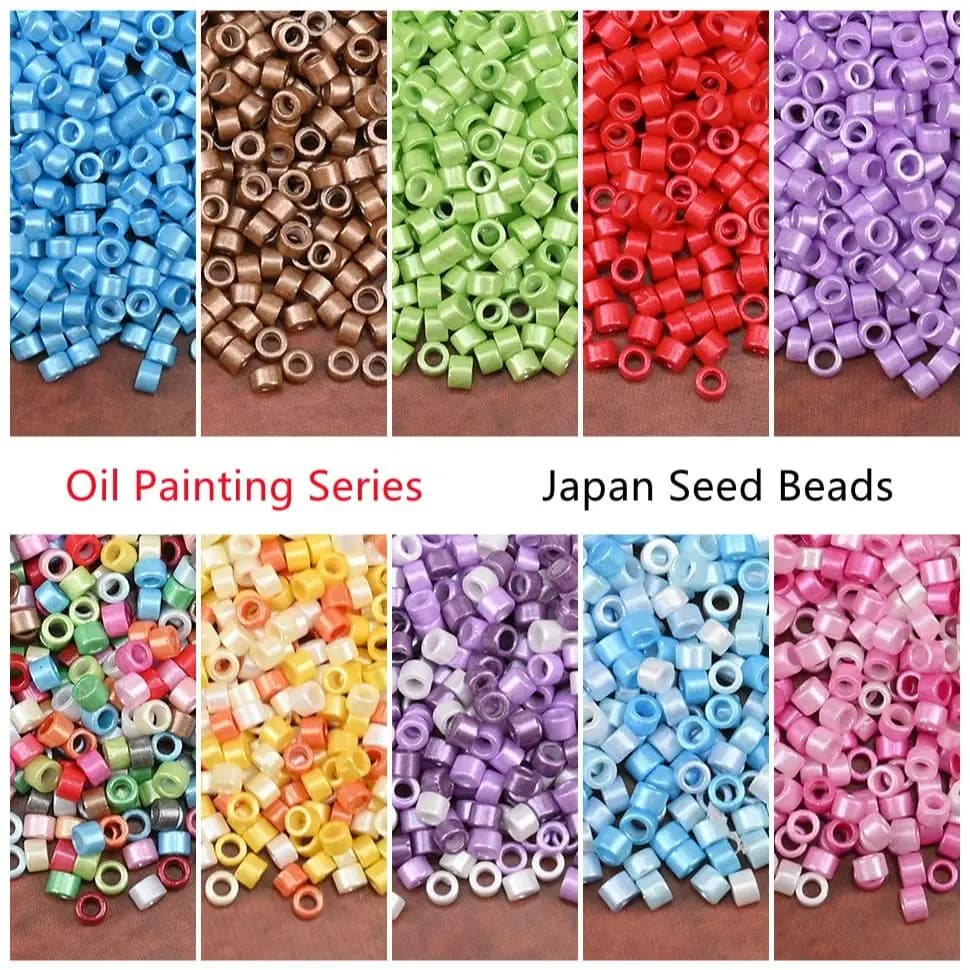 2.5mm Pearl Colour Antique Small Craft Beads Mini Glass Cylindrical Beads for Making Bracelet and Necklace