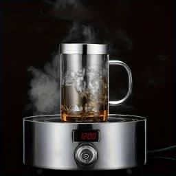 477ML Glass Cup Tea Infuser Mug Borosilicate Glass Tea Mug with Stainless Steel Infuser Home Office Coffee Mug Drinkware