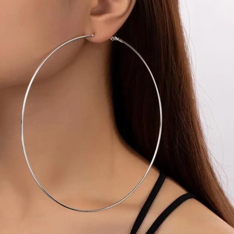 BLIJERY Trendy Oversized Hoop Earrings Big Smooth Circle Earrings Basketball Brincos Punk Style Loop Earrings for Women Jewelry