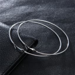 BLIJERY Trendy Oversized Hoop Earrings Big Smooth Circle Earrings Basketball Brincos Punk Style Loop Earrings for Women Jewelry
