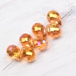 10*8mm Czech Crystal Waterdrop Beads Shiny Faceted Glass Strawberry Beads for Jewelry Making Needlework DIY Handmade Accessories