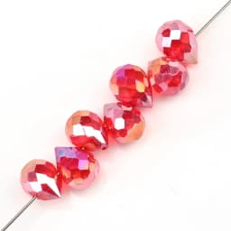 10*8mm Czech Crystal Waterdrop Beads Shiny Faceted Glass Strawberry Beads for Jewelry Making Needlework DIY Handmade Accessories