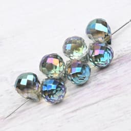 10*8mm Czech Crystal Waterdrop Beads Shiny Faceted Glass Strawberry Beads for Jewelry Making Needlework DIY Handmade Accessories