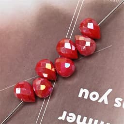 10*8mm Czech Crystal Waterdrop Beads Shiny Faceted Glass Strawberry Beads for Jewelry Making Needlework DIY Handmade Accessories