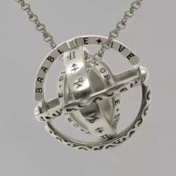 Vintage Astronomical Ball Alloy Men's and Women's Rings Creative Complex Rotating Cosmic Ring Deformable Rotating Ring Necklace