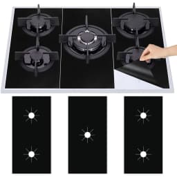 3PCS Gas Stove Pad Gas Stove Protective Covers 5-Hole Kitchen Cleaning Anti-dirty Non-stick Reusable Stovetop Protector Pads