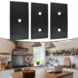 3PCS Gas Stove Pad Gas Stove Protective Covers 5-Hole Kitchen Cleaning Anti-dirty Non-stick Reusable Stovetop Protector Pads