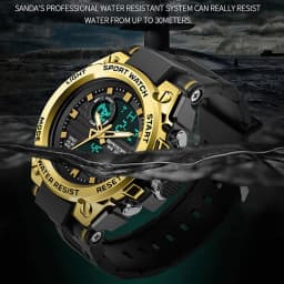 SANDA G Style Men Digital Watch Date Military Sports Watches Waterproof Electronic Wristwatch Mens Clock Orologio Da Uomo 739