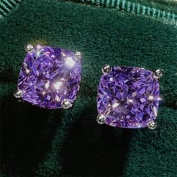 Huitan Women Crystal Cubic Zirconia Stud Earrings High-quality Fashion Versatile Female Everyday Earrings Temperament Jewelry