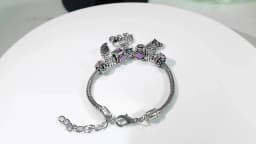 Multi Style Rhinestone 6 Color Beaded Bangle Lobster Buckle Adjustable Snake Chain Elephant Bracelet Pendant Woman Jewelry Gift