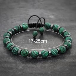 4 Styles Fashionable Malachite Bracelet, Natural Stone Beads Bracelet for Men and Women Valentine's Day Gift