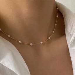 New Beads Women's Neck Chain Kpop Pearl Choker Necklace Gold Color Goth Chocker Jewelry On The Neck Pendant 2026 Collar For Girl