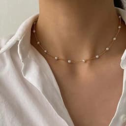 New Beads Women's Neck Chain Kpop Pearl Choker Necklace Gold Color Goth Chocker Jewelry On The Neck Pendant 2026 Collar For Girl