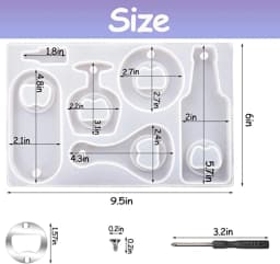 DIY Bottle Opener Tools Set Resin Molds Beer Opener Silicone Mold Making Jewelry Casting Wine Corkscrew Screwdriver Wrench Kit