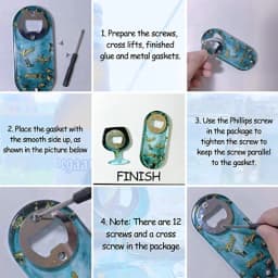 DIY Bottle Opener Tools Set Resin Molds Beer Opener Silicone Mold Making Jewelry Casting Wine Corkscrew Screwdriver Wrench Kit