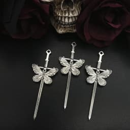3pcs 78*28mm New Alloy Charm Butterfly Sword Charms Pendant Designer Charms for Jewelry Making DIY Jewelry Findings