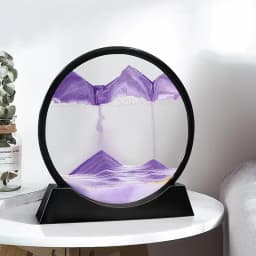3D Sandscape Moving Sand Art Picture Round Glass Deep Sea Hourglass Quicksand Craft Flowing Sand Painting Office Home Decor Gift