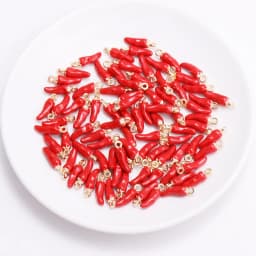 10Pcs 3D Pepper Enamel Alloy Pendant Cute Mini Red Chili Food Charm for Women's Bracelet Earrings DIY Jewelry Making Accessory