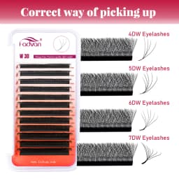 FADVAN W Shape 3D/4D/5D/6D Premade Fans Eyelash Extensions Automatic Flowering Natural Soft Professional Lashes