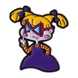 Naughty Cool Girl Enamel Pins Custom Yellow Haired Girl Brooches Lapel Badges Cartoon Funny Jewelry Gift for Friends