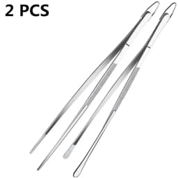12inch Kitchen Tweezers Fine Tweezer Tongs Extra-Long Stainless Steel Cooking Tweezers for Kitchen Food Cooking Sea Food and BBQ