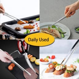 12inch Kitchen Tweezers Fine Tweezer Tongs Extra-Long Stainless Steel Cooking Tweezers for Kitchen Food Cooking Sea Food and BBQ