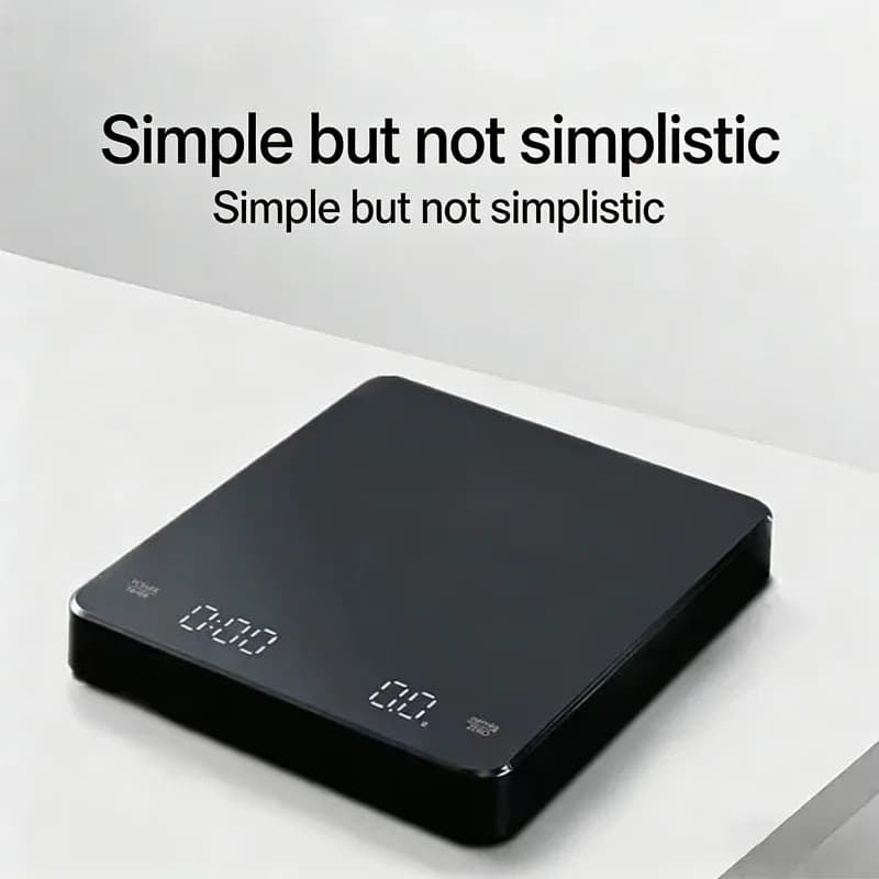 High Precision Digital Coffee Scale With Timer LED Screen USB Rechargeable 3kg 0.1g Accurate Espresso Kitchen Scale Support g Oz
