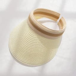 Woman New Fashion Sun Hats Female Outdoor Visor Beach Caps Breathable Empty Top Straw Cap Female Anti-UV Beach Cap