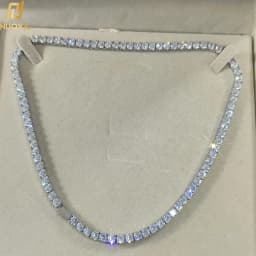 Hip Hop Jewelry Cubic Zirconia Iced Out Tennis Chain Iced Out 18k Gold Plated Bling Necklace For Women Drop Shipping