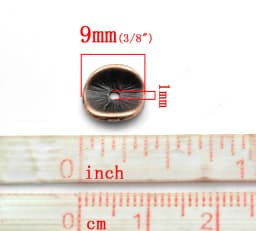 Zinc Based Alloy Wavy Spacer Beads Disc Antique Copper For Jewelry Making About 10mm x 9mm, Hole:Approx 1mm, 20 PCs