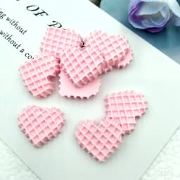 10pcs/lot Food Cabochon Cute Resin Heart-Shaped Biscuit Flat back For Scrapbooking Craft Embellishment Mobile Decoration