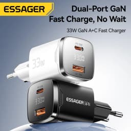 Essager 33W GaN USB C Charger Digital Display PD Fast Charging For iPhone 13 12 Max Pro iPad For Xiaomi Poco Samsung Charger Es