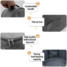 Folding Fan Storage Bag Large Capacity Waterproof Portable Travel Telescopic Fan Organizer with Zipper for P9/P9s/P10/P11 New